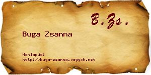 Buga Zsanna névjegykártya